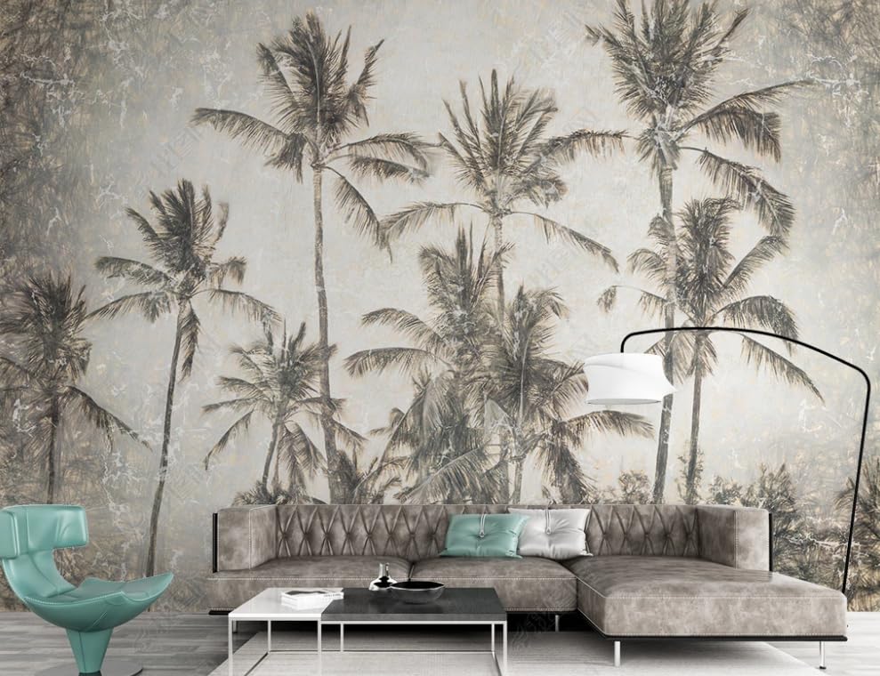 Papier peint intissé cocotier au format poster géant mural décoratif