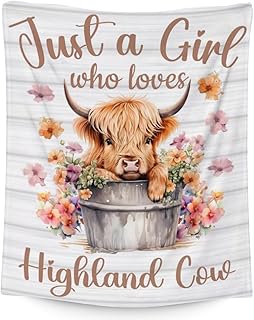 Highland Cow Blanket for Kids, Aldults - Soft, Fuzzy & Cozy - 50