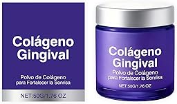 Polvo de colágeno para dientes, 50 g, polvo para el cuidado bucal con colágeno e hidroxiapatita, polvo dental protector de encías y esmalte dental para uso diario (1)