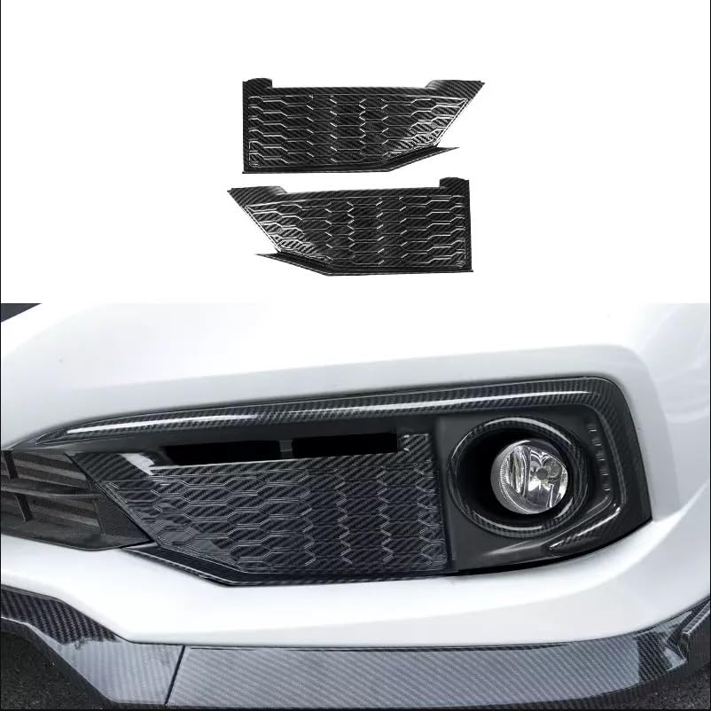 Image of ABS Carbon Fiber Front Fog Lamp Panel Cover, Fits For 10th Honda Civic 2016-2021, 75012-F