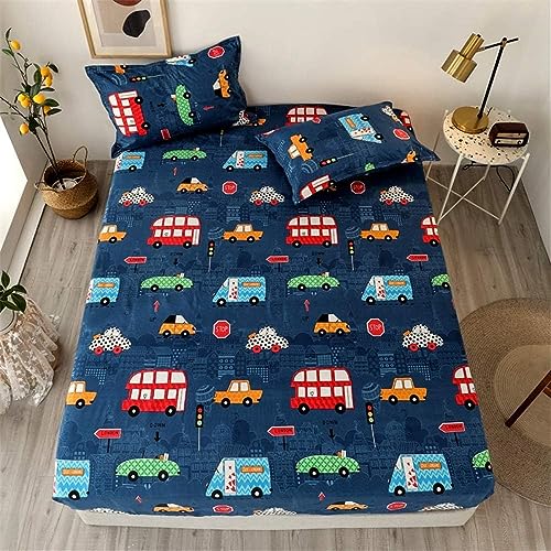 Chickwin Car Fitted Sheets Double -30cm Deep, Cute Cartoon Bed Sheets - Image 2