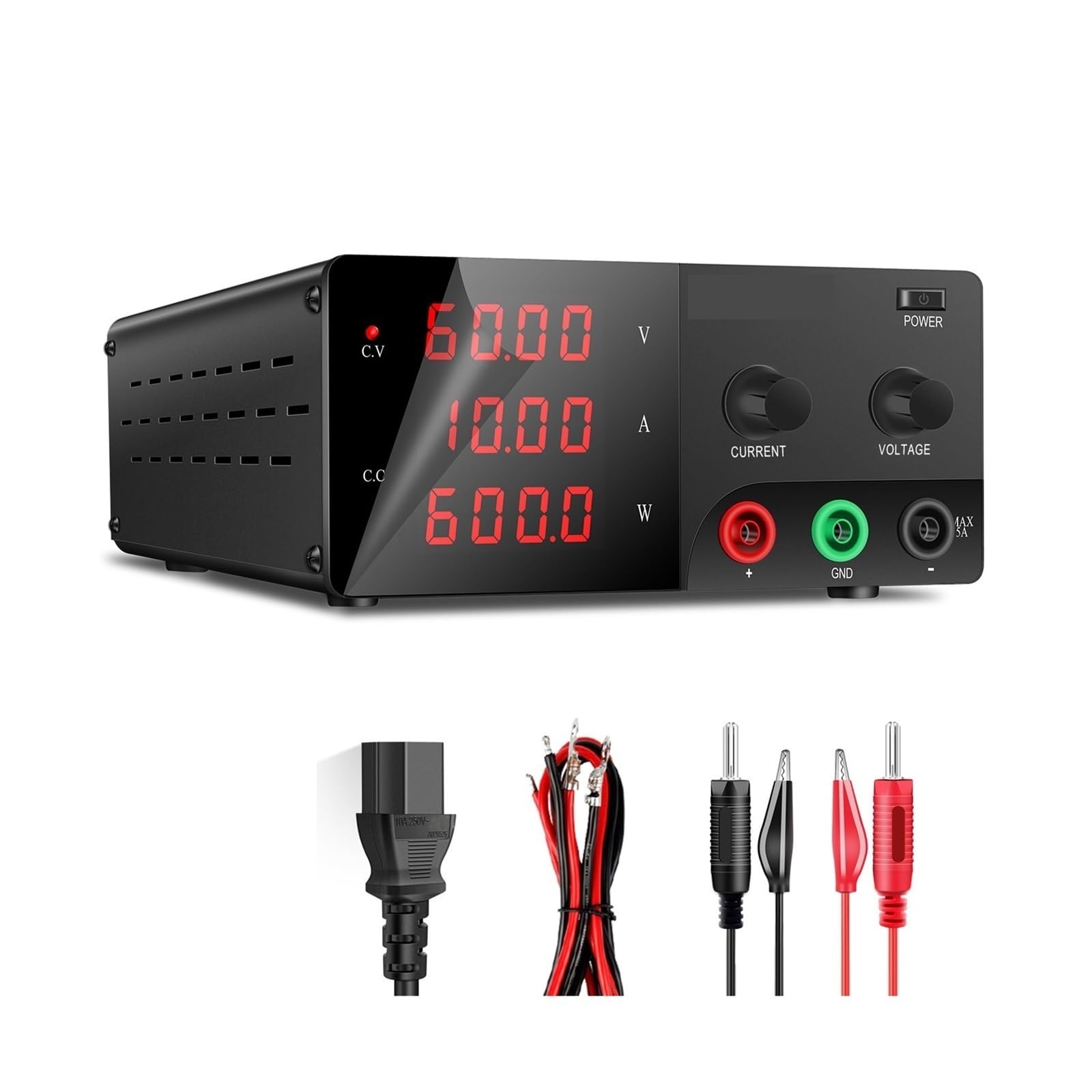 Fuente de alimentación de CC, Fuente De Alimentación Banco Laboratorio, 30V, 30A, 20A, 60V, 10A, 900W, CC Regulada Digital Ajustable, Voltaje Variable(60V 10A R-SPS6010)
