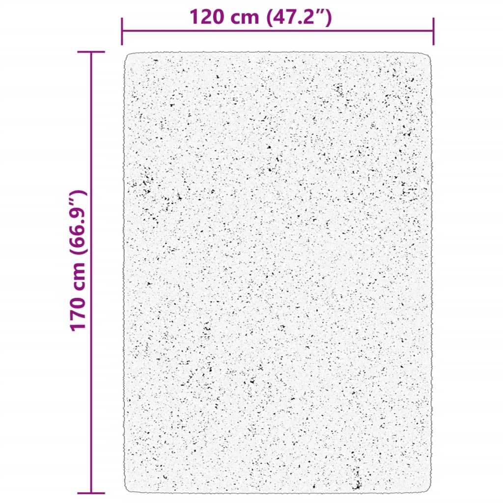 vidaXL Tapis à Poils Courts Doux et Lavable, Moquette de Sol, Tapis de Zone, Carpette de Salon Salle de Séjour Chambre, Moderne, Vert Forêt 120x170 cm
