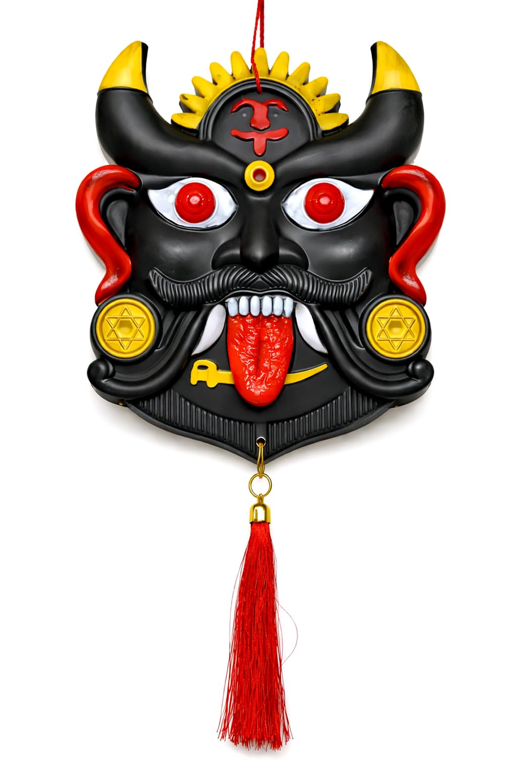 YTM Nazar Battu Evil Eye Wall Hanging for Home Entrance | Hand-Painted Hard Plastic Drishti Bommai | Decorative Nazar Suraksha Kavach for Door, Office, Shop & Bungalow Gate (Large, Multicolor)-image-27