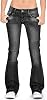 Skinny Flare Jeans Womens Fashion Denim Pants Bootcut Bell Bottom Stretch Pants Women Jeans Low Rise Jeans Color Black, Size M