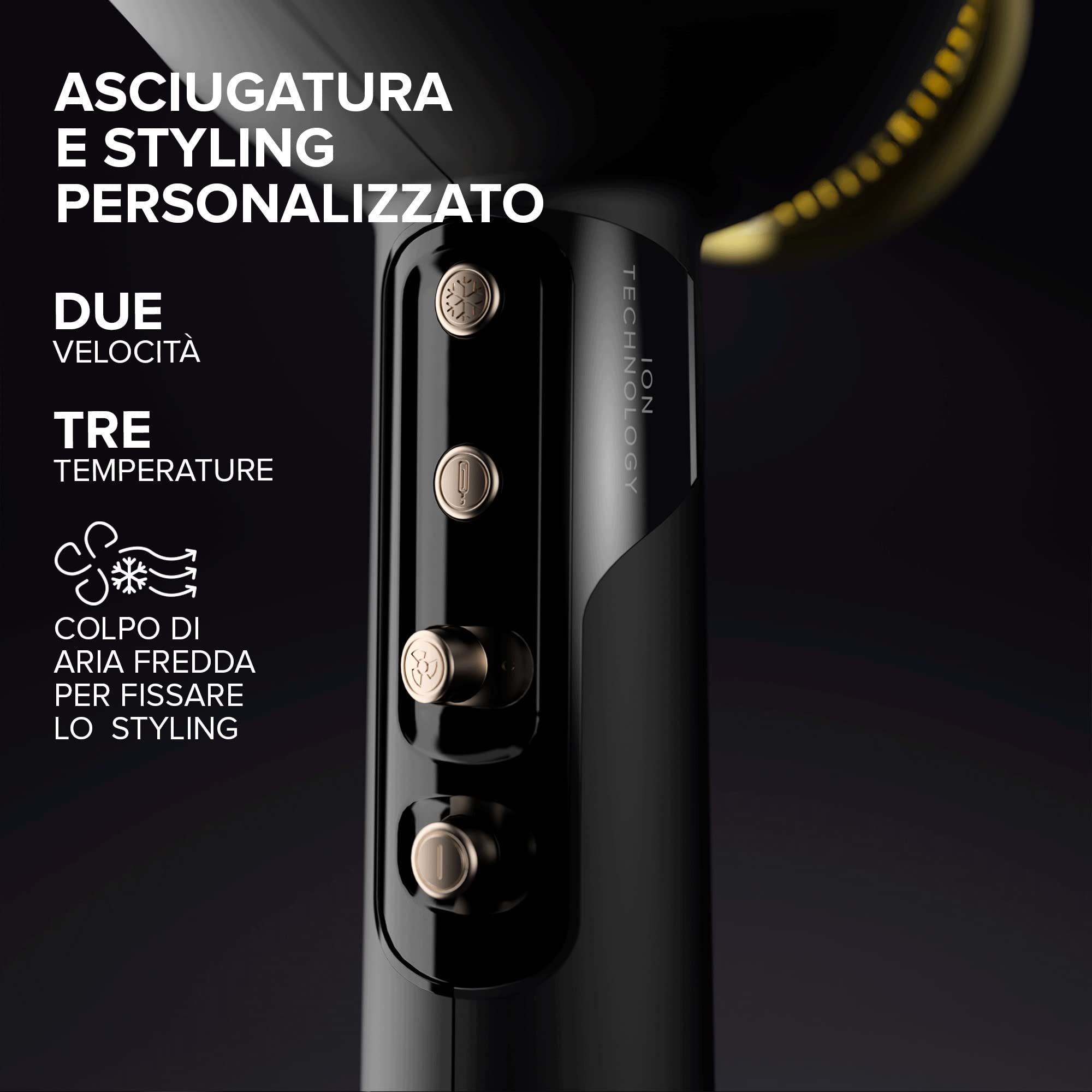 Bellissima Imetec Creativity 4 You – Phon professionale 1800W | 4 accessori e diffusore | Ion Technology | 2 velocità, 3 temperature | Beauty bag inclusa