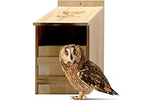 Real Wood Owl Nesting Box for Outside - Easy Owl House Setup