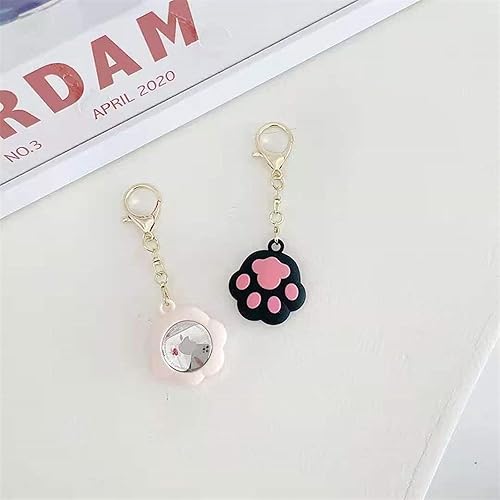Miniatura 8 de Kawaii - Funda de silicona con diseño de gato de dibujos animados compatible con Airtags Finder Location Tracker Llavero para niños y mascotas llaves