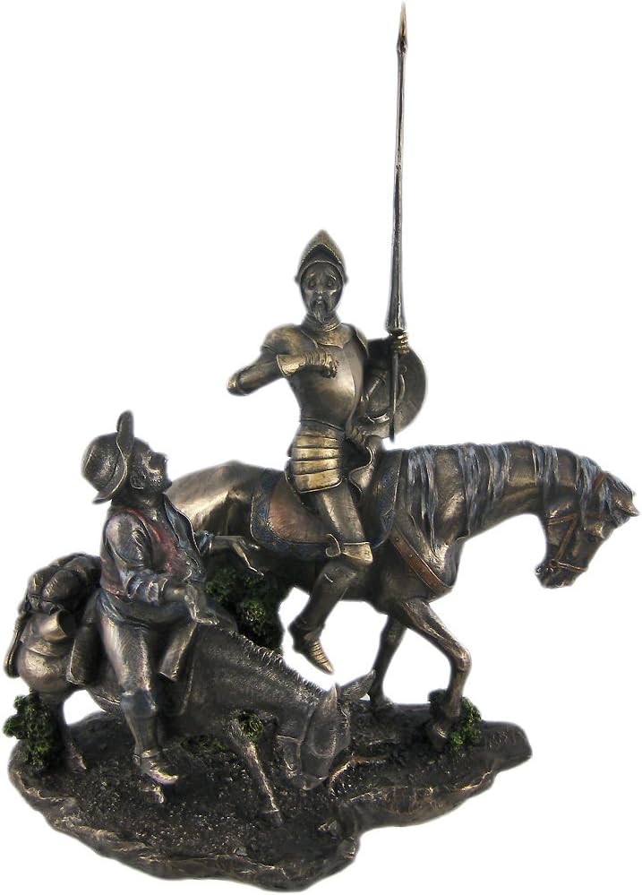 StealStreet 13.75-Inch Bronzehued Don Quixote and Sancho Pan