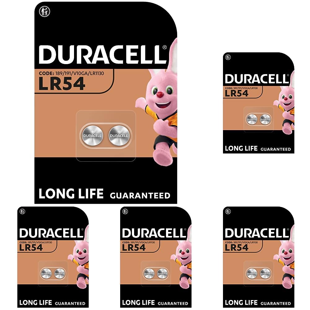 Duracell Spezialzellen LR54 Alkali-Knopfzelle 1,5 V (189/191 / V10GA / LR1130), 