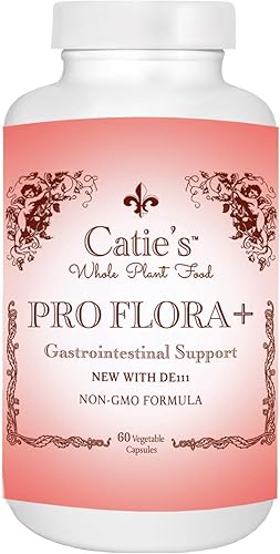 Proflora de alimentos integrales de Catie's - Potente probiótico. No lácteos. 5 mil millones de organismos viables por cápsula. Resistente a la