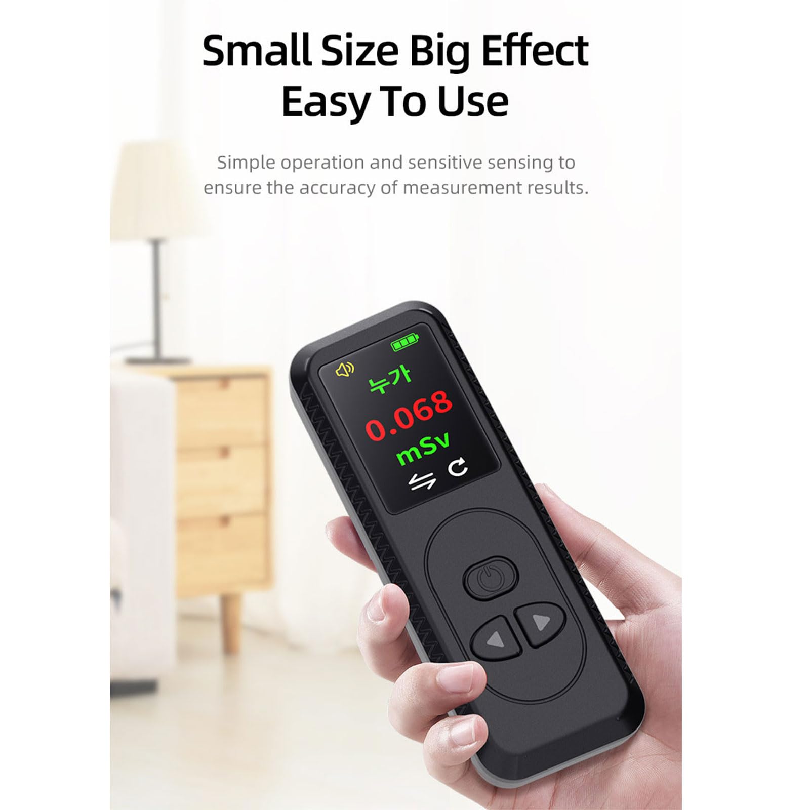 JITEM Geiger Zähler Nuklearstrahlungsdetektor mit LCD-Display, hohe Genauigkeit, Beta-Gamma-, Röntgenstrahlungsdosimeter, Handstrahlungsdosimeter, digitaler radioaktiver Tester, schwarz
