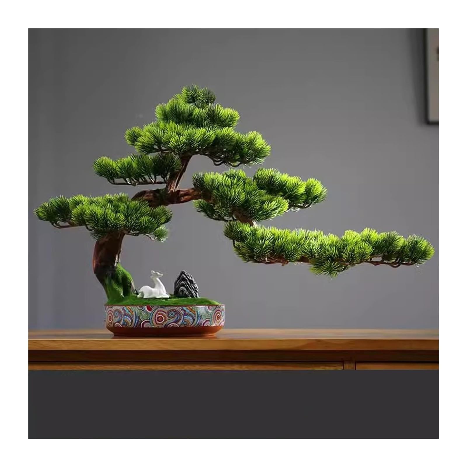 Fausse plante de paysage bonsaï de pin pour décorer sans entretien