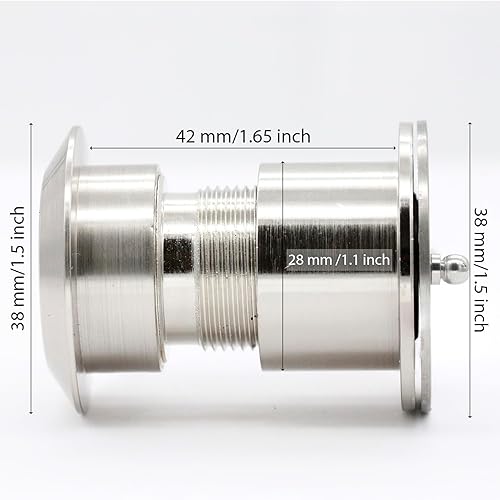 Miniatura 4 de Visor de seguridad de seguridad unidireccional para puerta delantera con ángulo de 220 grados, mirilla resistente hecha de latón con cubierta de