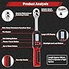 ATsafepro Chiave dinamometrica digitale da 3/8", chiave dinamometrica elettronica 3-60 Nm ± 2% precisione di coppia a doppia direzione, memoria preimpostata, cicalino e notifica flash LED per moto