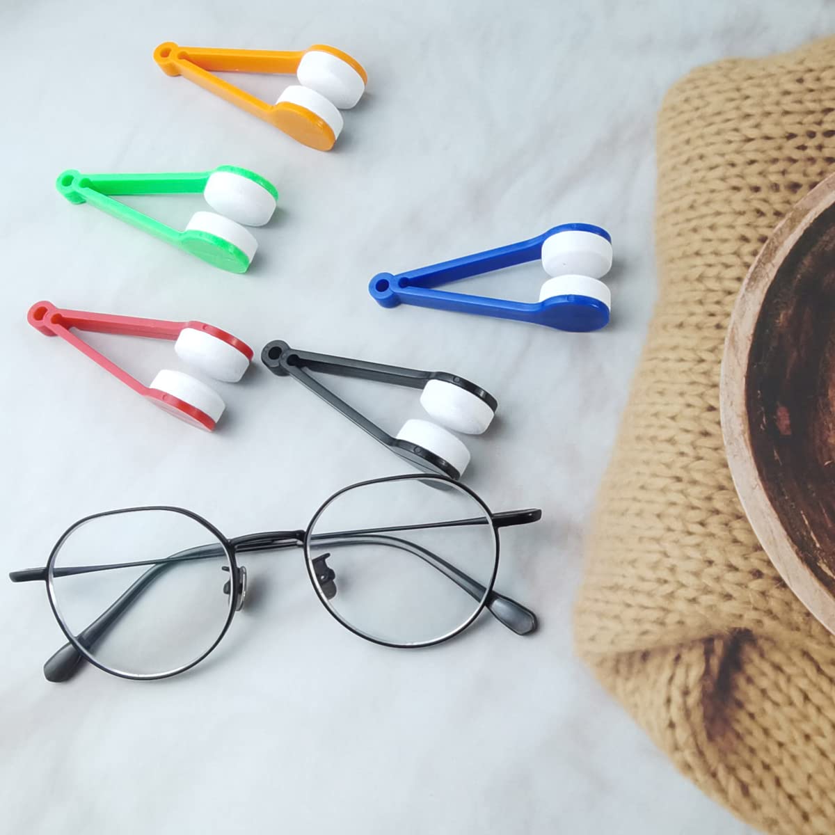 GXXMEI 20 mini gafas de sol de microfibra limpiadoras de gafas, herramienta de limpieza suave, accesorios de gafas, cepillo limpiador de gafas, herramienta de limpieza de gafas, clip de limpieza de