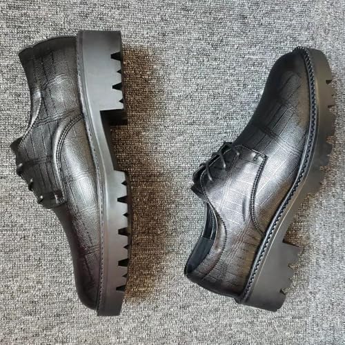 Men's Genuine Leather Shoes, Anti-Slip Lightweight Rubber Sole Lace-Up Formal Shoes for Work, Dating, Outdoor3