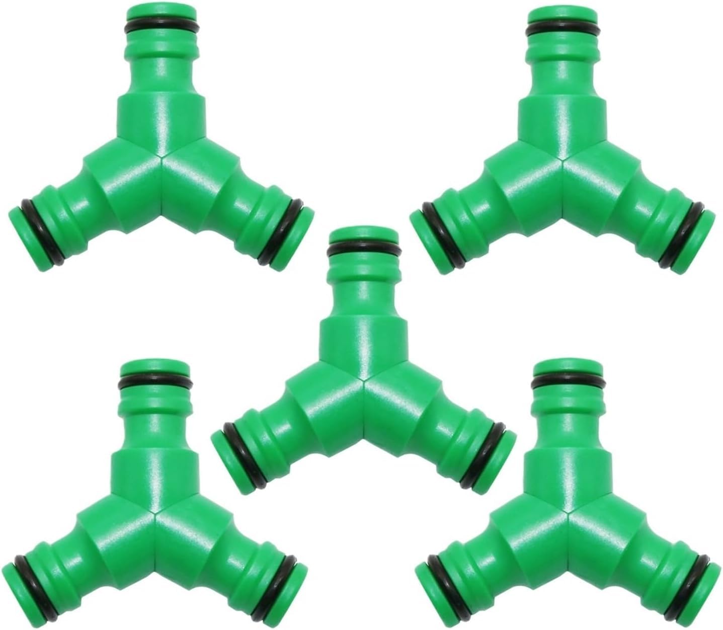 Wkhphmbeq 5Pcs Y Shaped 5 Pack Y Shaped 1/2 Inch Drip Irrigation Tubing Connectors, Plastic Barbed Hose Fittings For Garden Watering And Greenhouse(5Pcs Y Shaped)