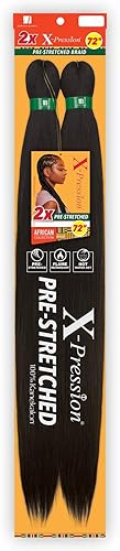 Sensationnal Sensationnel - Trenzas de ganchillo de la colección africana, 2 trenzas preestiradas X-Pression, 72 pulgadas (paquete de 5, 2)