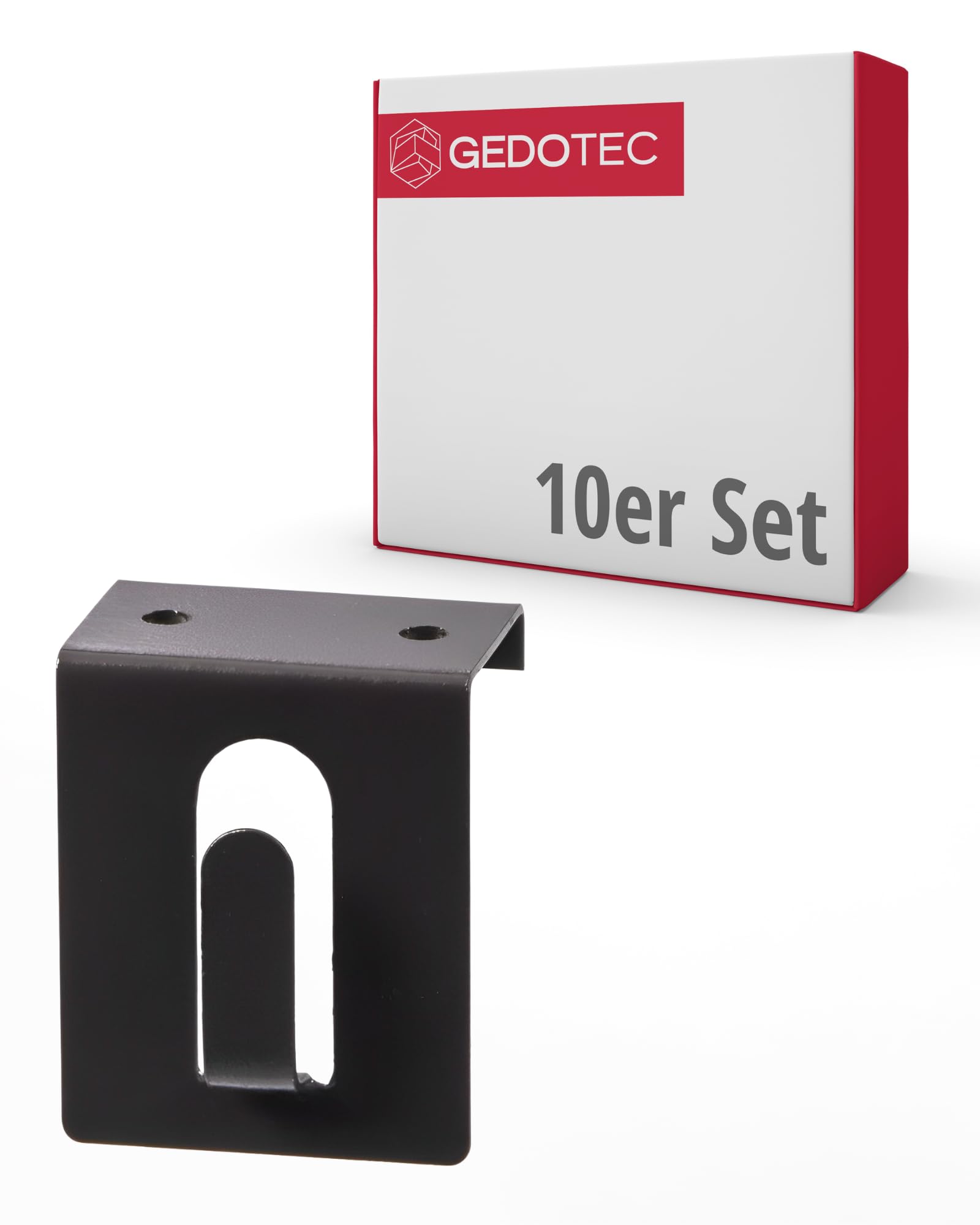 Gedotec Brown Window Hooks Made Of Steel For Hanging In Doors & Windows Up To 17 Mm | No Gluing Or Drilling | Door & Curtain Rod Hooks