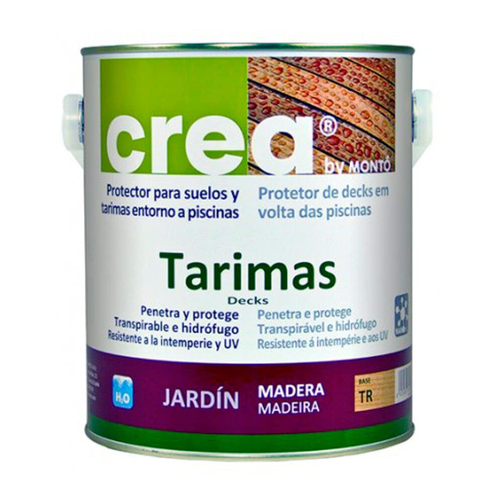 Protector al Agua para Suelos de Madera y Tarimas. Penetra y Protege Manteniendo Aspecto y Tacto Natural. Tarimas Gama Crea (2,5L, Incoloro Antideslizante Mate)