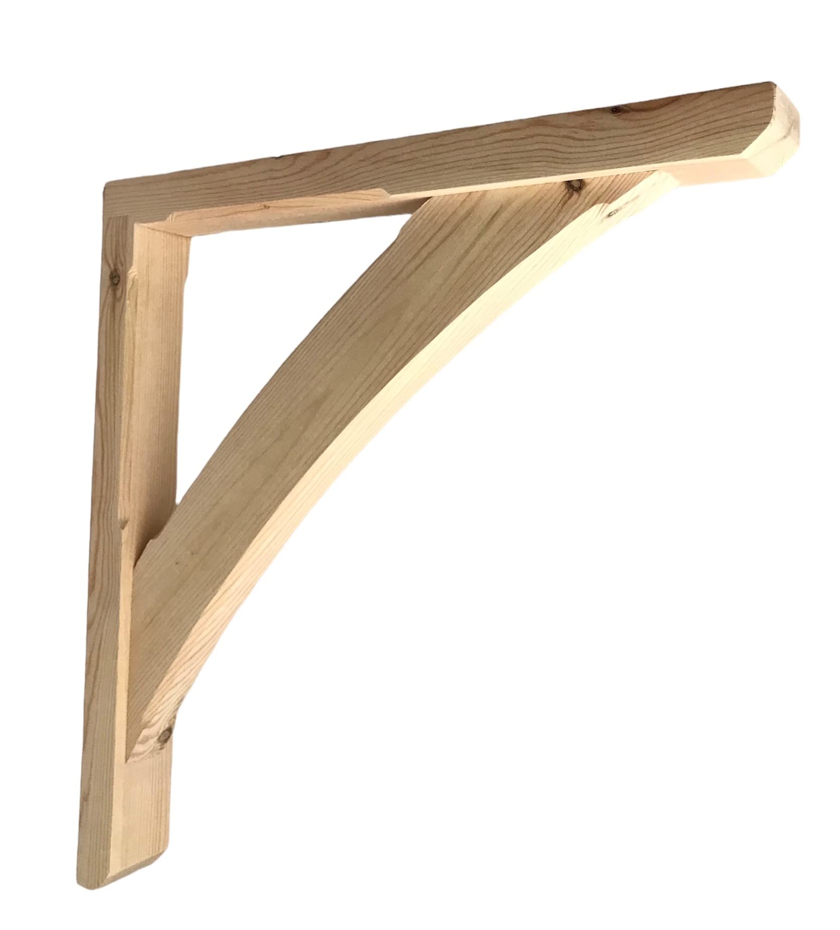 Timber Gallows Bracket 500mm x 535mm Curved Brace Mortice and Tenon Jointed