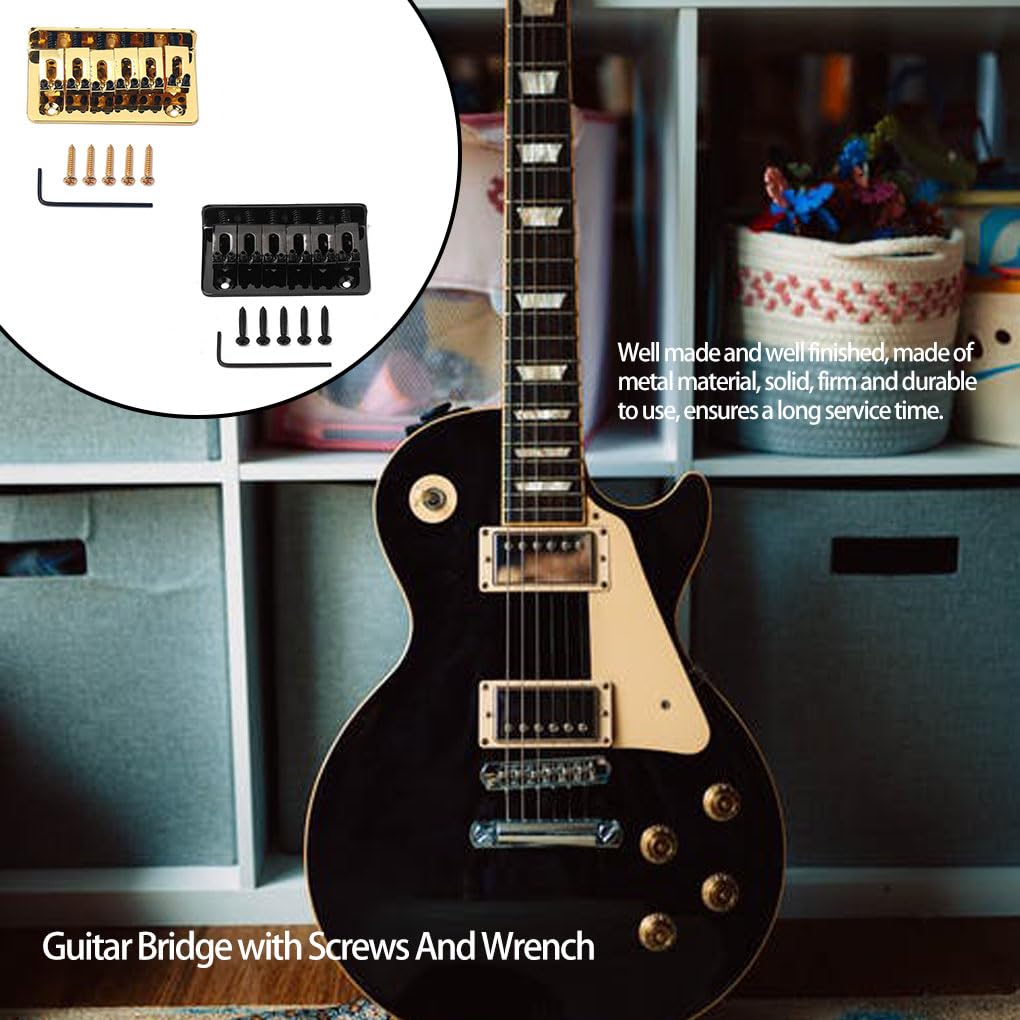 3 zestaw gitarowy stały mostek ze śrubami i kluczem dla dzieci solidna metalowa część zamienna 73 mm siodełko końcówka instrument elektryczny złoty