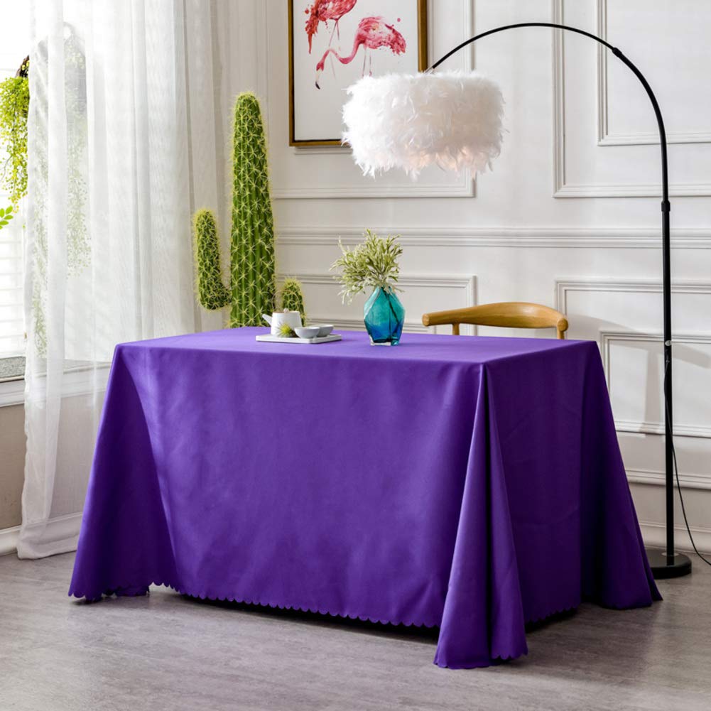 Nappe rectangulaire violette en tissu pour fête d'anniversaire et décoration de mariage
