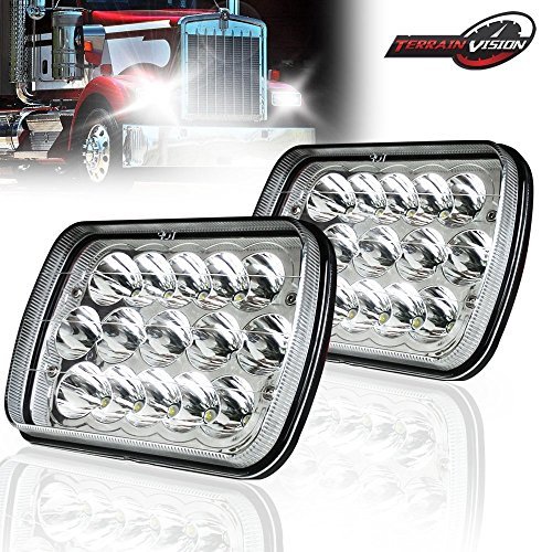 DOT Rectangular 5x7 7x6 LED Headlights Hi/Lo Replace Hid Halogen Sealed Beam headlamp For H6054 Jeep Wrangler Grand Cherokee XJ YJ 4x4 Toyota Tacoma pickup Ford F250 E350 Chevy Corvette Dodge Ram