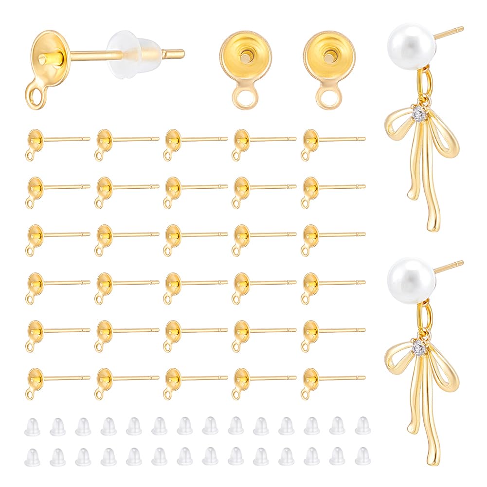Boucles d'oreilles à tige en acier 304 plaqué or 18k pour finitions soignées