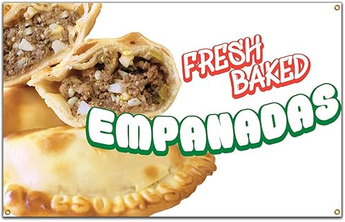 Empanadas horneadas frescas 60" camión de comida del soporte de la concesión de la bandera de una sola cara