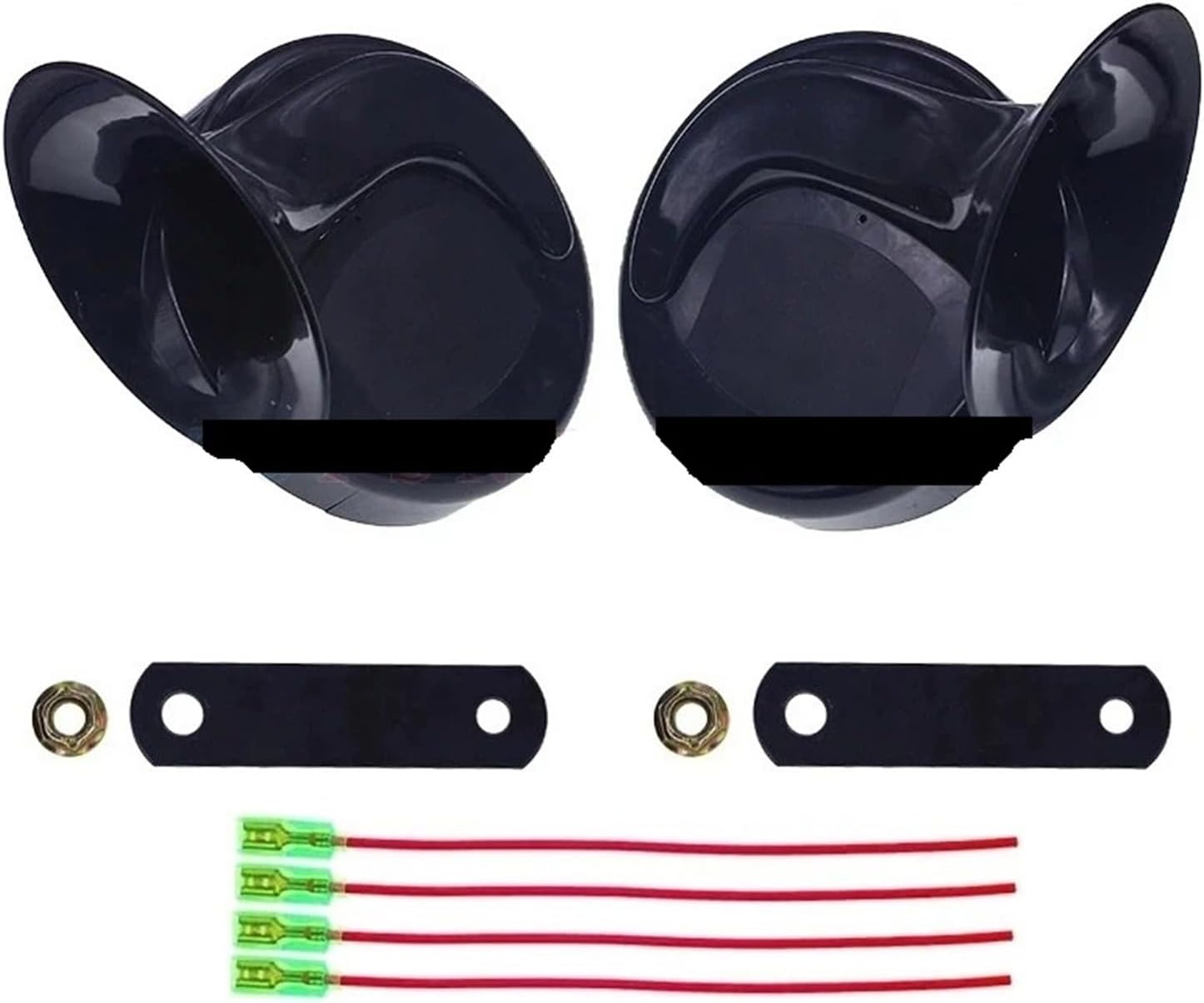 New Snail Horn 12V 24V 48V 60V 72V 410Hz 510Hz Electric Air Horn For Car Motorcycle Scooter Truck E-Bike Waterproof Super Sound(72V 510Hz 510Hz)