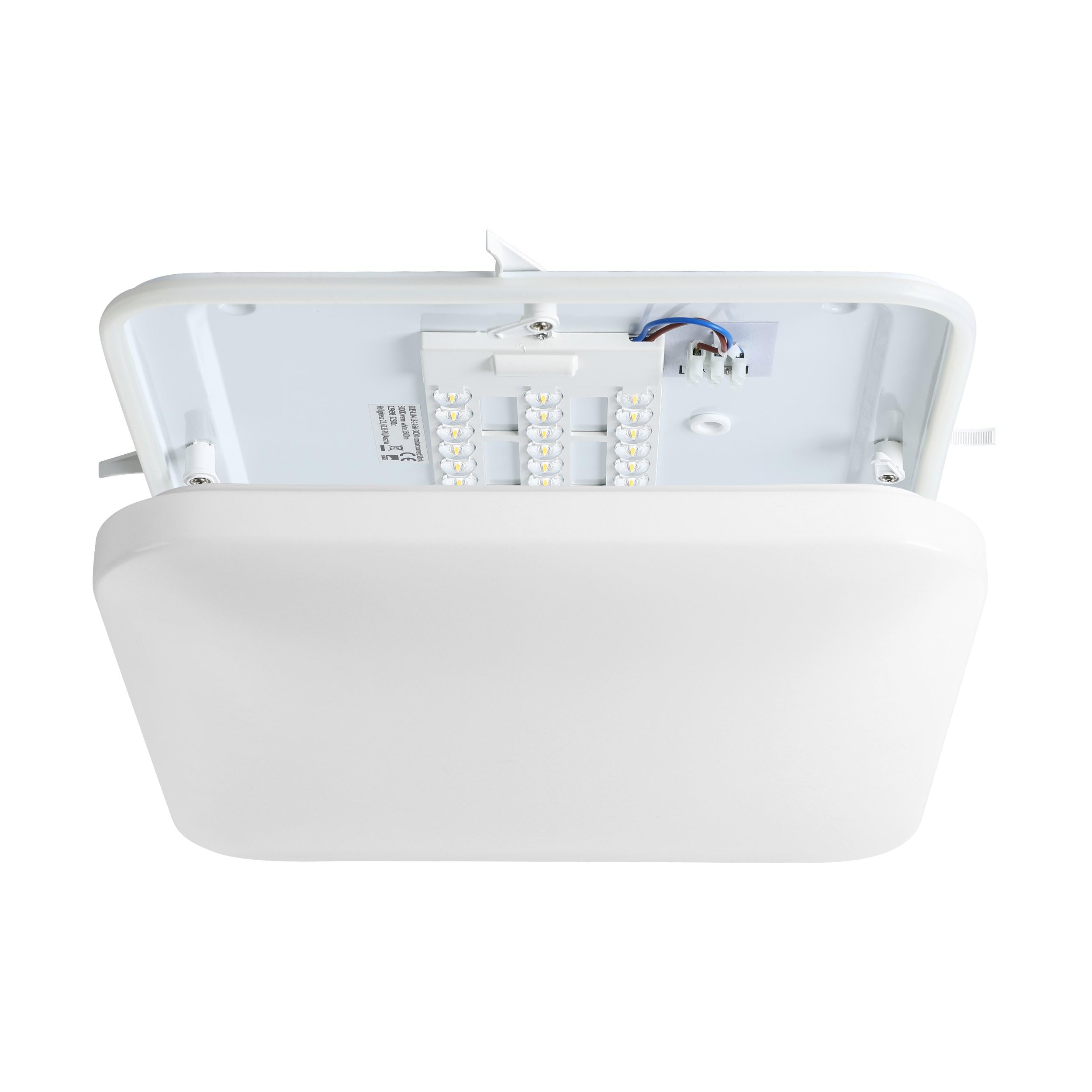 EGLO LED lampa sufitowa łazienkowa Frania, jednopłomienna oprawa sufitowa | materiał: stal, tworzywo sztuczne, kolor: biały, długość: 33 cm, stopień ochrony: IP44