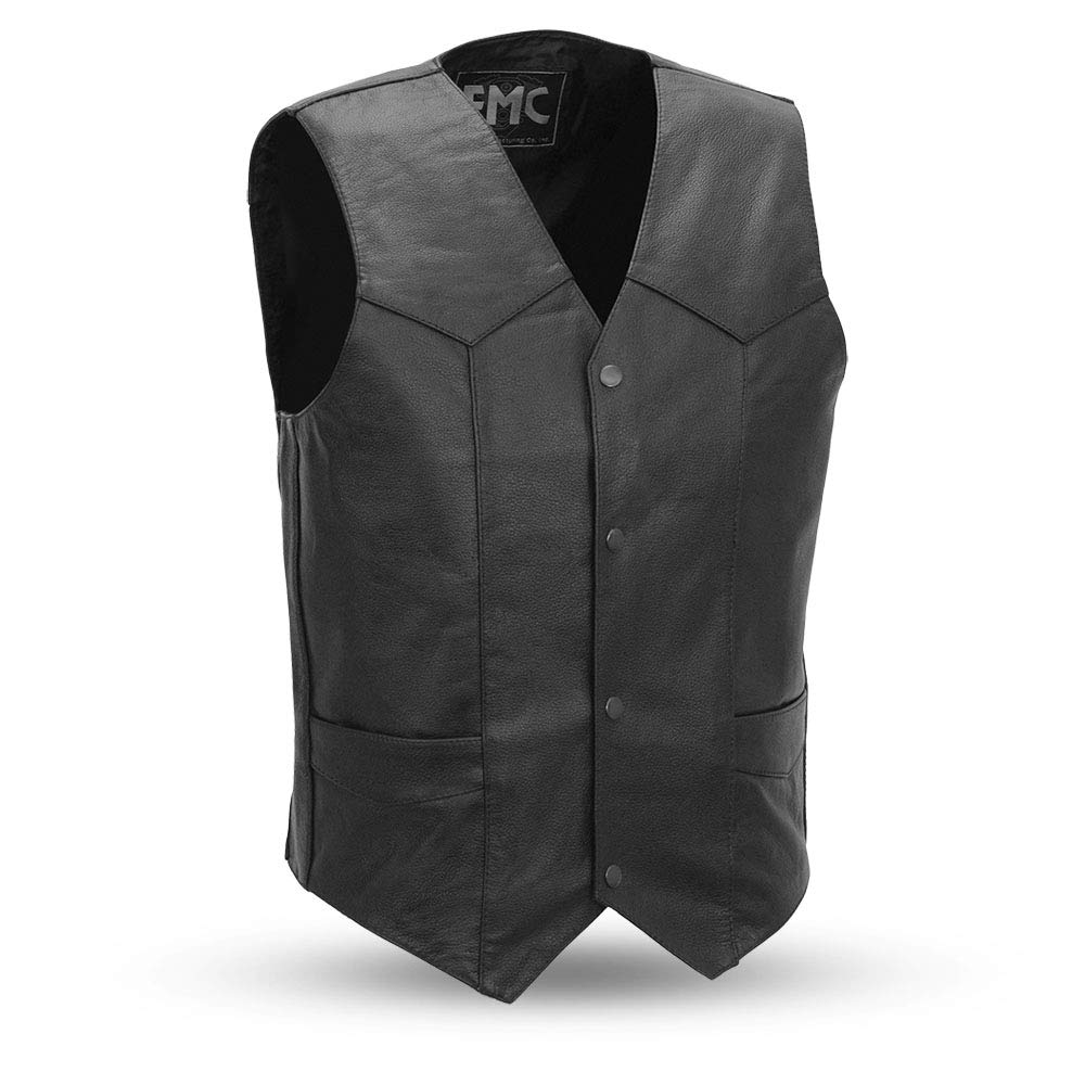 First Manufacturing Black 4 Snap Men's Classic Vest