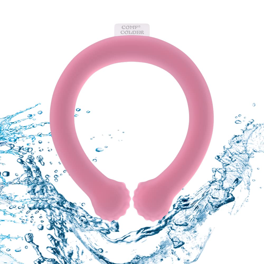 Comfcolder Reusable Neck Ice Pack Neck Coolers for Extremely hot Weather Summer Heat Cooling Neck Wraps Neck Cooling Ring for Outdoor and Indoor (Pink)