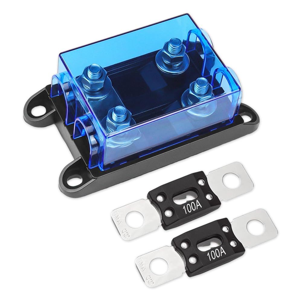 Fusibles 100 A MEGA/AMG, 6 Fusibles 100 A MEGA/AMG à Courant élevé Boulonnés Pour Voitures, Camions, Véhicules De Construction, Bus, Caravanes, Marins (100 A/32 V - 9