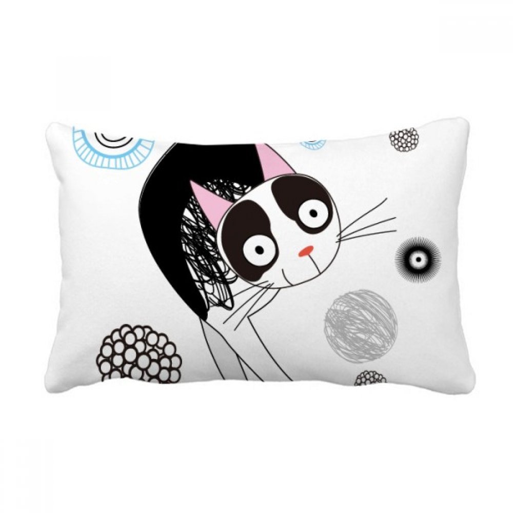 Coussin lombaire chat mignon 40x60 cm oreiller canapé