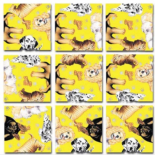 Scramble Squares Puppies 9 Piece Challenging Puzzle - Ultimate Brain Teaser and Mind Game for Young and Senior Alike - Engaging and Creative With Beautiful Artwork - By B.Dazzle