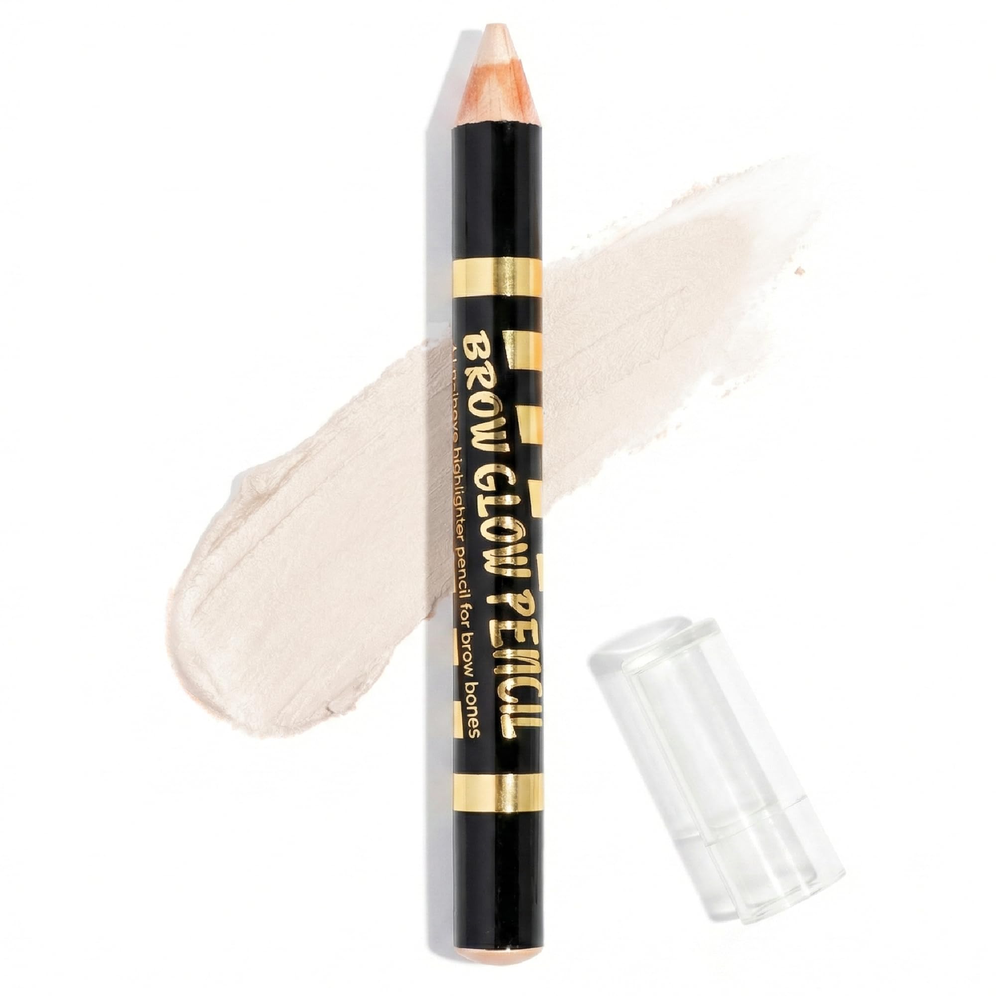 Fab Brows Brow Glow Pencil | Eye Highlighter Makeup | Creamy Eye Brightener Stick for Lifting and Defining Brows | Applies to Nose and Cheekbones for Slimming Effect | Cruelty-Free, UK-Brand