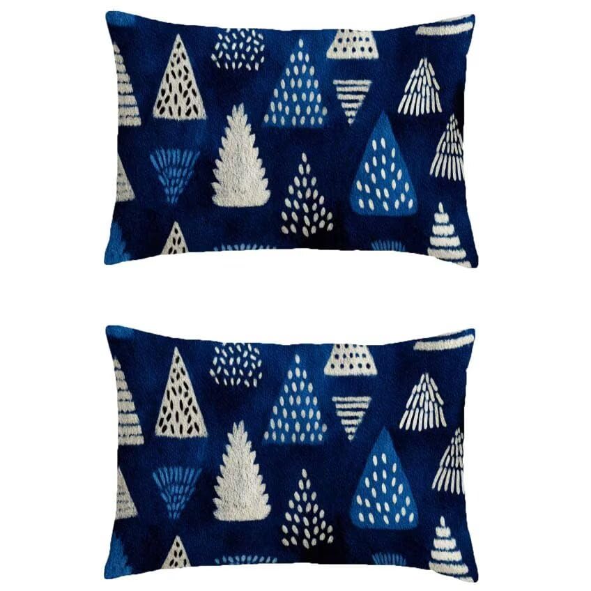 Kissenbezug 30x50cm Outdoor Kissen Wetterfest Zusammenfassung Rechteckig Deko Kissen Marineblau Zierkissenbezüge Leinen Zierkissen Deko...