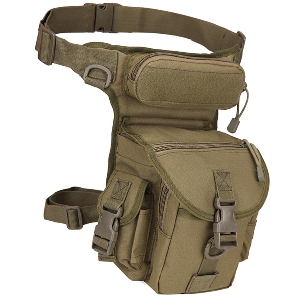Drop Leg Bag Waist Packs Fanny Thigh Pack Leg Rig Leg Pouch Army Green