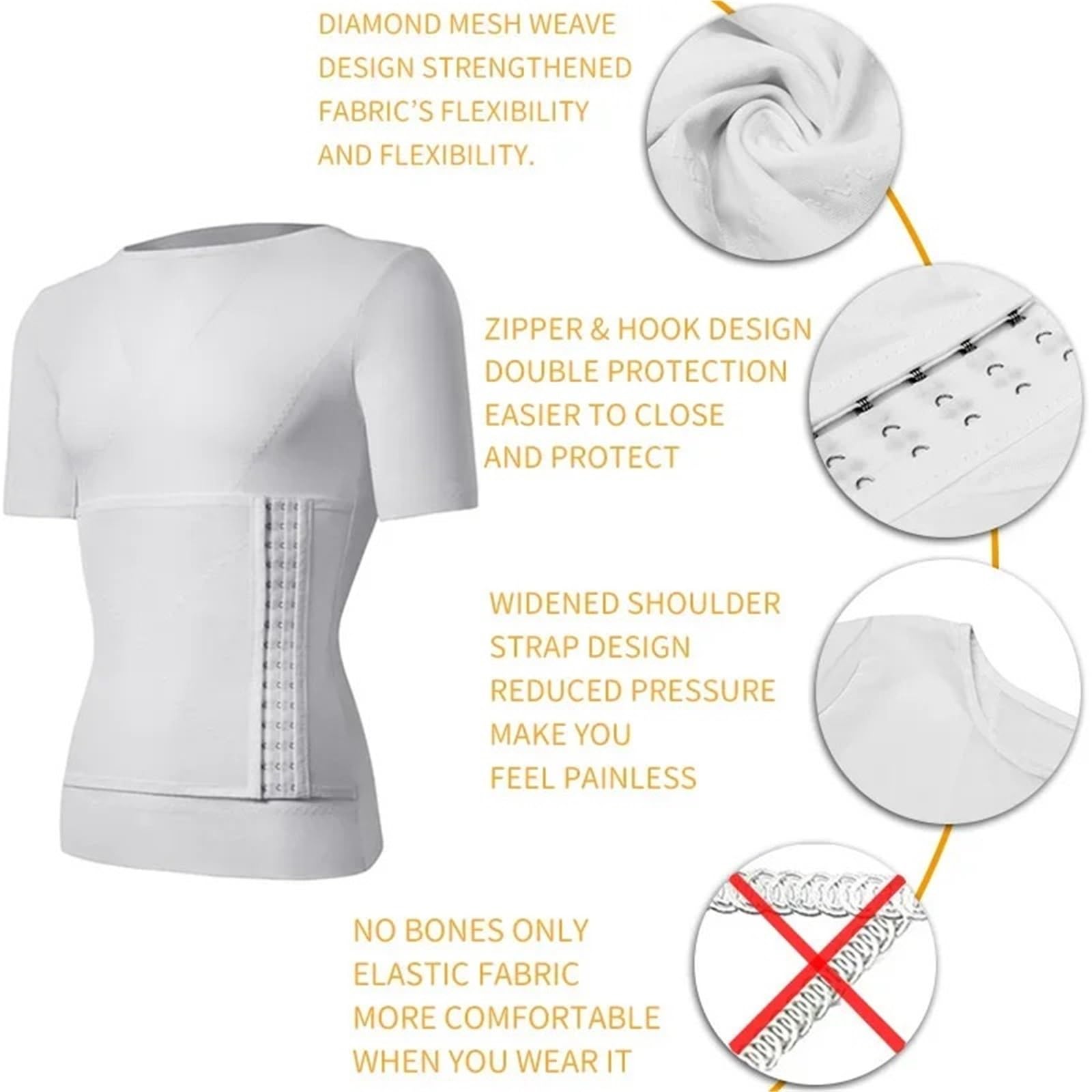 Prendas Moldeadoras Hombre Camisetas de compresión Moldeadoras for Hombre, Fajas Reductoras Abdomen, for ginecomastia, corsés, Cintura