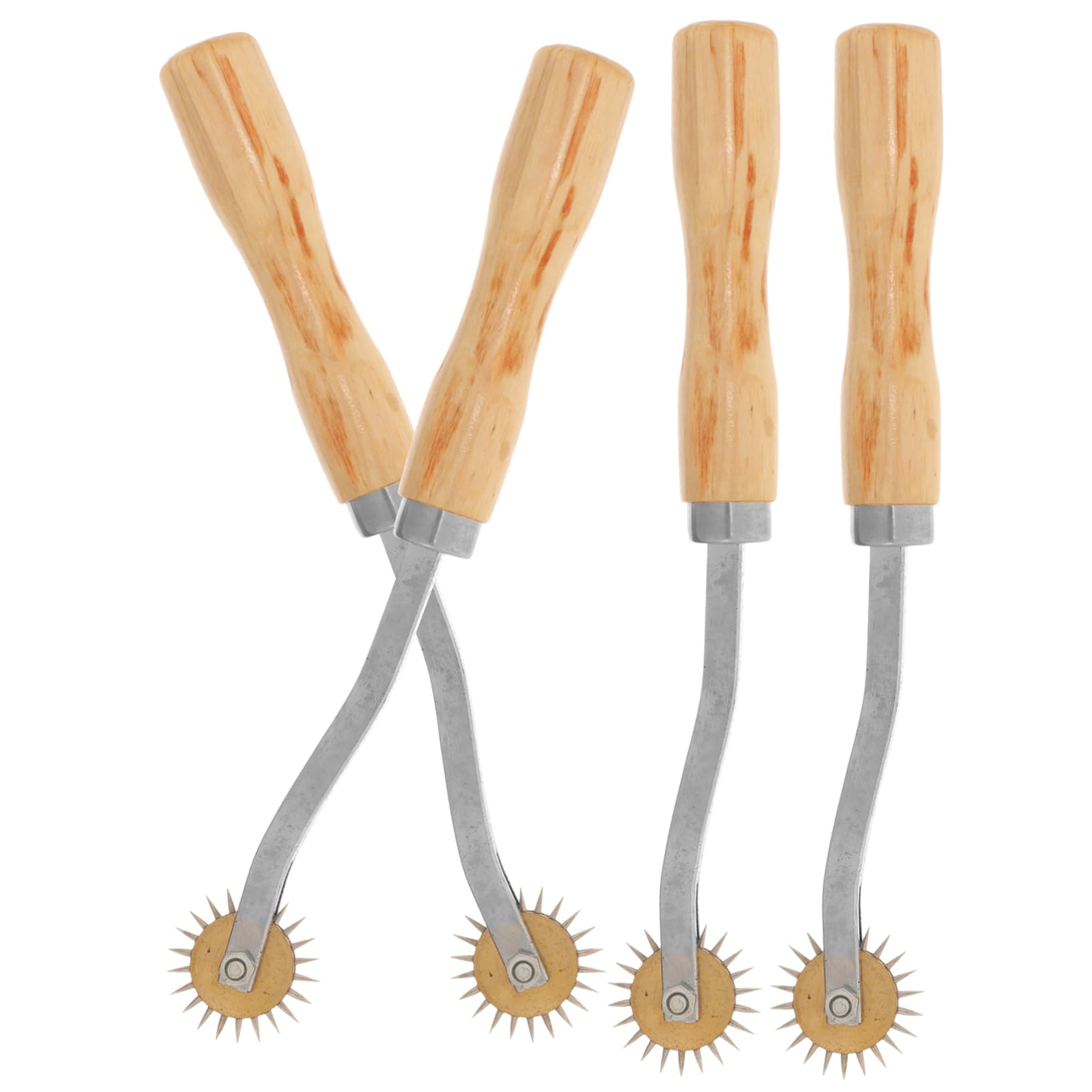 NUOBESTY 3 Set Ruota per Aggraffatura in Pelle Pennarelli A Gesso in Tessuto per Cucire Ruota Tracciante Rotella Taglia Tessuto Pennarelli A Gesso per Cucire Maniglia Metallo 4 Pezzi * 3