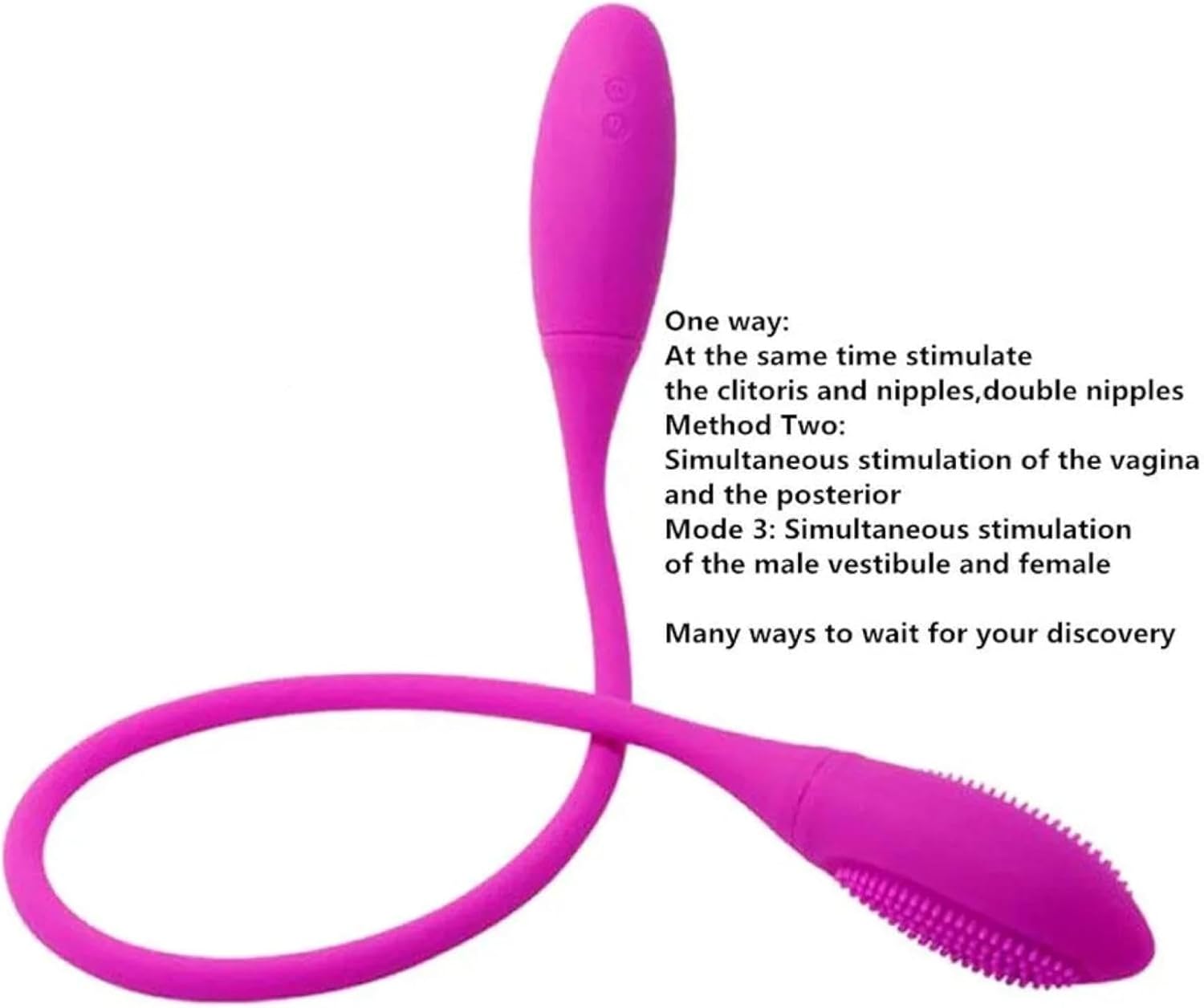 G-Spot Rechargeable Double-Head Vibrator Female Jumping Egg Dildo Anal Plug Adult Sex Toys Suitable for Couples