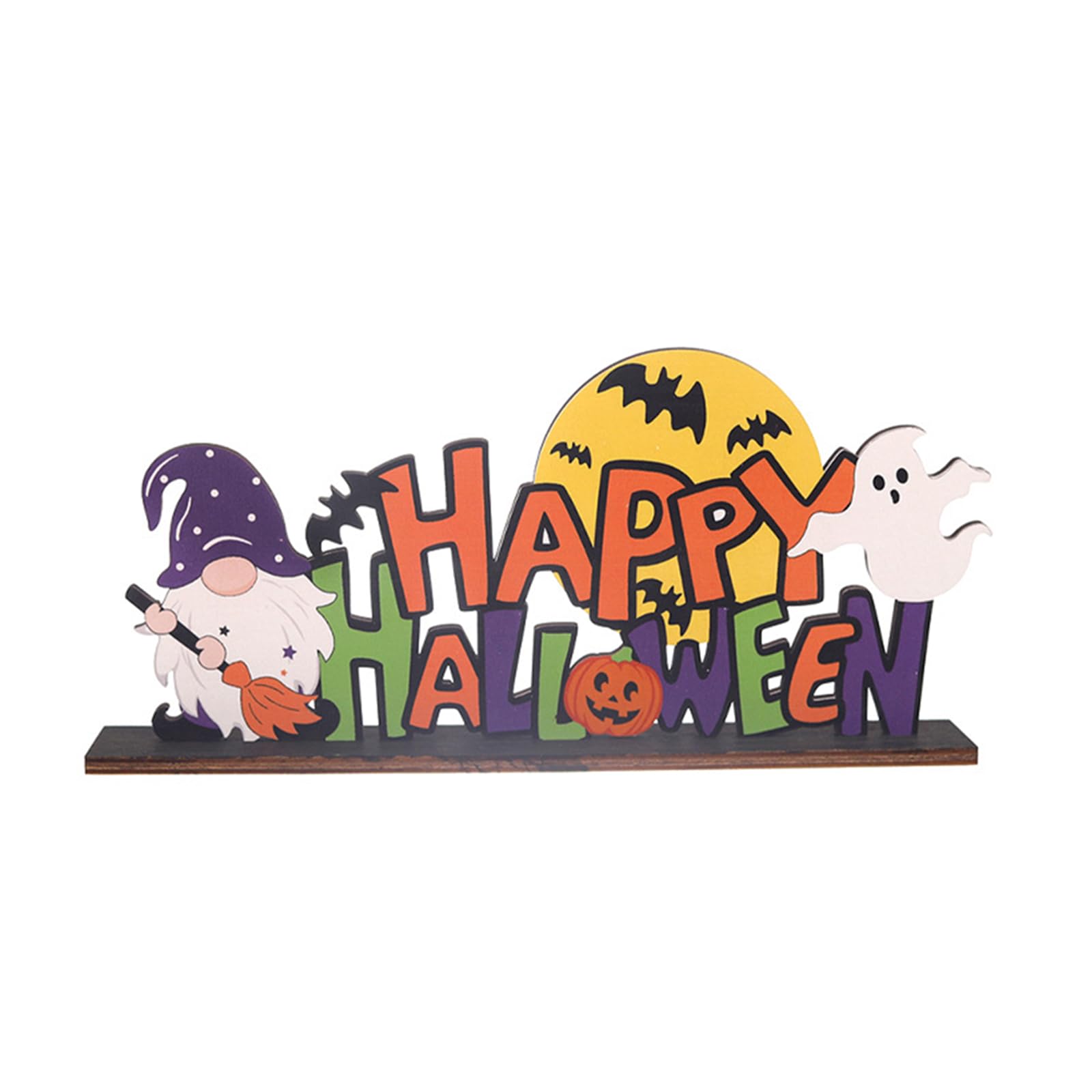 Msioytog B Halloween Wood Ornament Desktop Pumpkin Decorative For Home Edroom Dormitory Party Decoration Gift Desktop Decoration