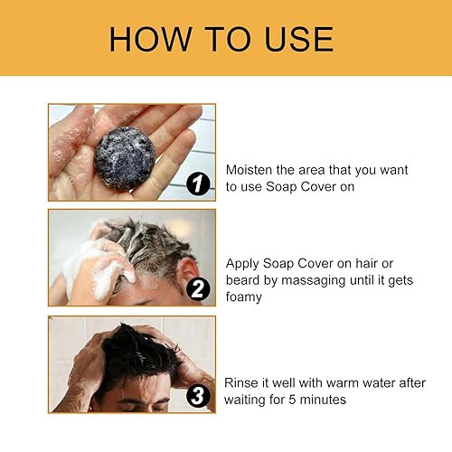 Miniatura 7 de MXNSLWA Jabón de champú para cobertura de cabello gris, jabón de depilación gris, champú de barra de oscurecimiento natural para el crecimiento del