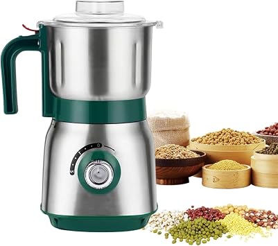 Wet & Dry Grinder, Versatile Kitchen Mill with Removable Stainless Steel Blade, Adjustable Settings, 500W Power, 28000 RPM, Easy to Clean