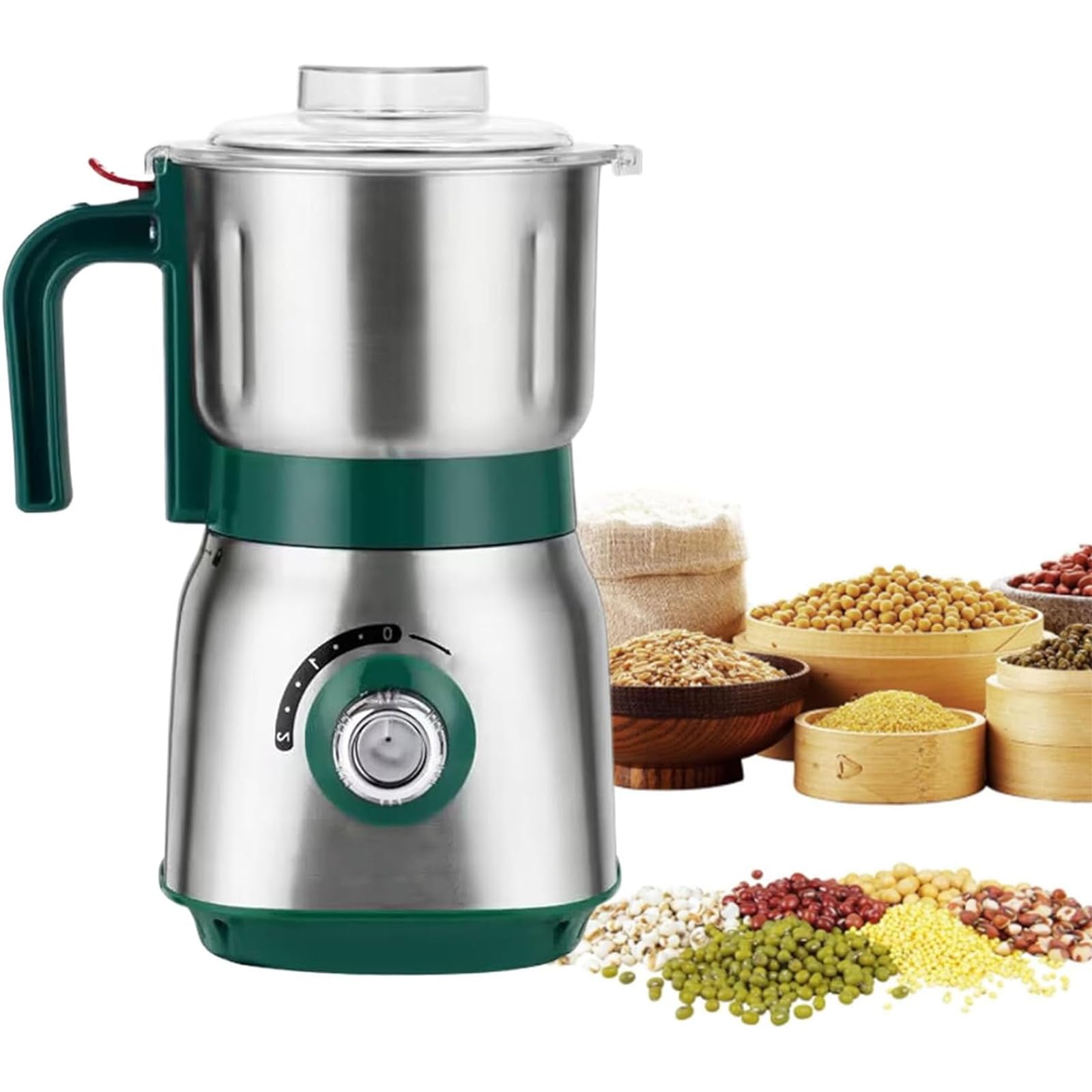 Młynek Do Kawy Na Mokro I Na Sucho O Mocy 500 W, Wszechstronny Młynek Kuchenny Z Wyjmowaną Obudową Ze Stali Nierdzewnej, Regulowanymi Ustawieniami I Obrotami 28000 Obr./min, Dzielony I Łatwy