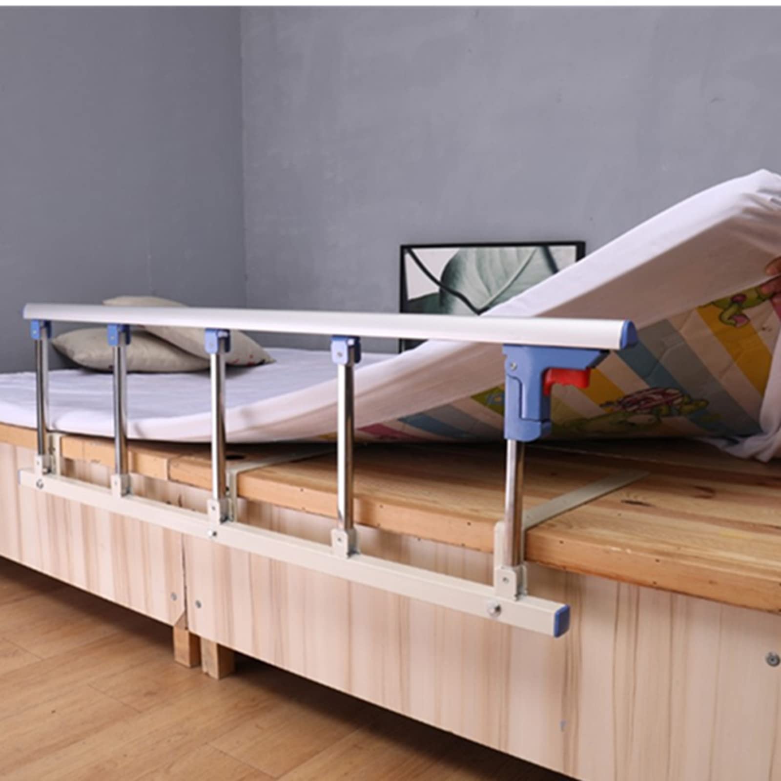 Universale Metallo,Sponda Sicurezza Portatile,per Anziani Adulti Bambini Pieghevole Ospedale Comodino Paraurti,Handicap Dispositivi Assistenza Medica,B,112cmx40cm/44.09x15.74in
