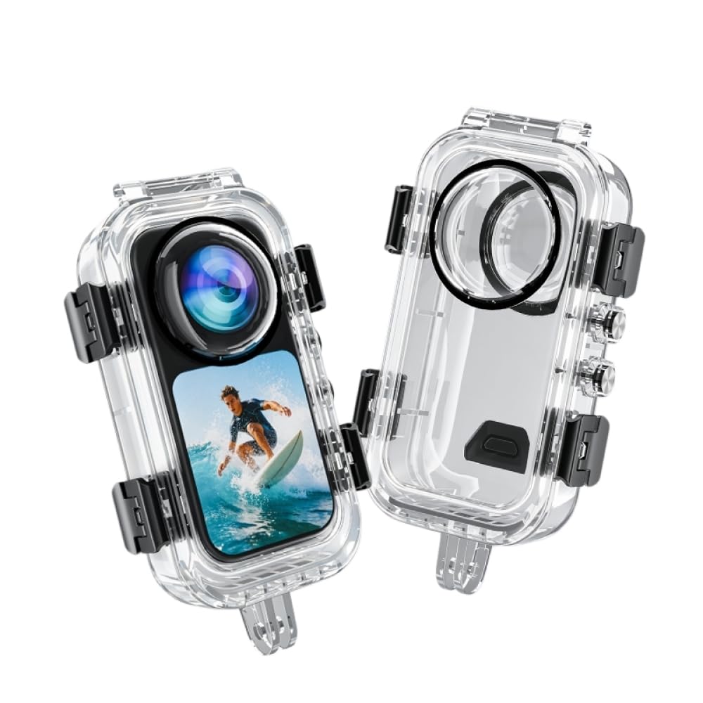 IPX8 Etui do nurkowania Insta360 X6, przenośne HD podwodne odporne na uderzenia, odporne na wstrząsy, wysoka wytrzymałość, wodoodporna, twarda obudowa ochronna do 360 x 6 (60 m)